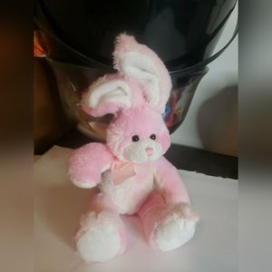 Plushland Pink Plush Easter Rabbit Stuffed Animal 2008